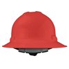 Radians Full Brim Hard Hat, Type 1, Class E, Ratchet (4-Point), Red QHR4-RED