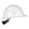 Radians Full Brim Hard Hat, Type 1, Class E, Ratchet (4-Point), White QHR4-WHITE