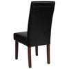 Flash Furniture Black LeatherSoft Parsons Chair with Mahogany Legs QY-A37-9061-BKL-GG