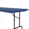 Correll Rectangle Heavy Duty Commerical Plastic Folding Table, 30" W, 72" L, 29" H, Blow Molded Plastic Top R3072-27