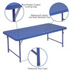 Flash Furniture Rectangle Folding Table, 29" W, 19" H, Blue RB-3060-KID-BL-GG