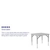 Flash Furniture Square Folding Table, Plastc, 34'' Sqr, Adj, Wht, 33.5" W, 33.5" L, 29" H, Plastic Top, White RB-3434ADJ-GG