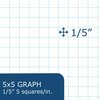 Roaring Spring Case of Gummed Pads, 8.5"x11", 50 sheets of White Paper/Pad, glued, 5x5 graph Ruled, 3-Hole Punched 95161cs