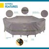 Duck Covers Soteria Grey RainProof Patio Rectangle Table Set Cover, 140"x80" RTO14080