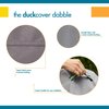 Duck Covers Soteria Grey RainProof Patio Round Table Set Cover, 90"x90" RTR09090