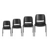 Flash Furniture Stack Chair, Frame, Black, 16" RUT-16-PDR-BLACK-GG