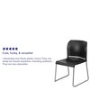 Flash Furniture Black Plastic Sled Stack Chair RUT-238A-BK-GG