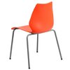Flash Furniture Plastic Stack Chair, Orange RUT-288-ORANGE-GG