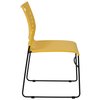 Flash Furniture Stack Chair, Yellow Plastic, Sled Base RUT-2-YL-GG