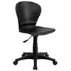 Flash Furniture Plastic Task Chair, 16" to 21", Black RUT-A103-BK-GG