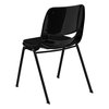 Flash Furniture Pad Stack Chair, Plastic, Black RUT-EO1-01-PAD-GG