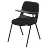 Flash Furniture Left Handed Tablet Arm Chair, Plastic, Blk, 21" W X 25.5" L X 32" H, Black RUT-EO1-01-PAD-LTAB-GG
