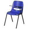 Flash Furniture Tablet Arm Chair, Left Hand Flip-Up, Blu, 21" W X 25.5" L X 32" H, Blue RUT-EO1-BL-LTAB-GG