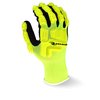 Radians Nitrile Hi-Vis Impact Coated Gloves, Palm Coverage, Black/Yellow, XL, PR RWG21XL