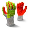 Radians Hi-Vis Cut Resistant Impact Coated Gloves, A5 Cut Level, Foam Nitrile, L, 1 PR RWG603L