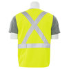 Erb Safety Break Away Vest, Cl2, X-Back, HiViz, Lime, XL 61735