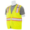 Erb Safety Vest, Hi-Viz, Lime, Surveyor, Polyester, 3XL 61835