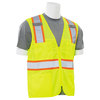 Erb Safety Vest, Hi-Viz, Lime, Surveyor, Polyester, 3XL 61835