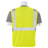 Erb Safety Safety Vest, Mesh, Hi-Viz, Lime, Zipper, M 61873