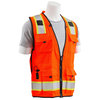 Erb Safety Surveyor Vest, Deluxe, Orange, 4X 62398