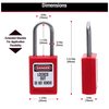 Master Lock Zenex Thermoplastic Padlock, 1-3/8 in Wide, 1-1/2 in H, Stainless Steel Shackle, Key Retaining, Red S31RED