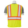 Erb Safety Safety Vest, Mesh, BreakAway, HiViz, Lime, XL 61847