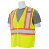 Erb Safety Safety Vest, Mesh, BreakAway, HiViz, Lime, XL 61847