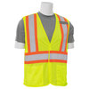 Erb Safety Safety Vest, Mesh, BreakAway, HiViz, Lime, XL 61847