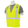 Erb Safety Safety Vest, Woven Oxford, Hi-Viz, Lime, XL, Standards: ANSI class 2 61377