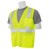 Erb Safety Vest with Pockets, Economy, Hi-Viz, Lime, L 61630