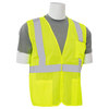 Erb Safety Safety Vest, Economy, Hi-Viz, Lime, 2XL 61632