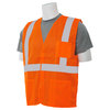 Erb Safety Vest with Pockets, Economy, HiViz, Orange, M 61638
