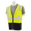 Erb Safety Vest, Lime/Black Bottom, Mesh, Class 2, MD 62250