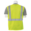 Erb Safety Safety Vest, Zippered, Hi-Viz, Lime, 7XL 61655