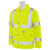 Erb Safety Rain Coat, Reflective Trim, Hi-Viz, Lime, L 61481