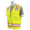 Erb Safety Surveyor Vest, ANSI Class 2, Lime, 2X 62373