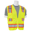 Erb Safety Safety Vest, ANSI, Hi-Viz, Lime, 2XL 62154