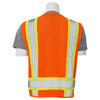 Erb Safety Safety Vest, ANSI, Hi-Viz, Orange, 2XL 62161