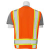 Erb Safety Safety Vest, ANSI, Hi-Viz, Orange, L 62159