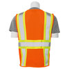 Erb Safety Vest, Hi-Viz, Orange, Contrasting Trim, XL, Standards: ANSI 107 Class 2 61765