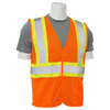 Erb Safety Vest, Hi-Viz, Orange, Contrasting Trim, XL, Standards: ANSI 107 Class 2 61765