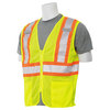 Erb Safety Vest, Hi-Viz, Lime, Contrasting Trim, S 61814