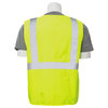 Erb Safety Safety Vest, Woven Oxford, Hi-Viz, Lime, L 61711