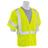 Erb Safety Safety Vest, Reflective Trim, HiViz, Lime, L 14551