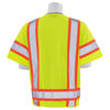 Erb Safety Safety Vest, Mesh, Solid, Hi-Viz, Lime, XL 65042