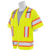 Erb Safety Safety Vest, Mesh, Solid, Hi-Viz, Lime, L 65041