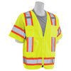 Erb Safety Safety Vest, Mesh, Solid, Hi-Viz, Lime, 5XL 65046