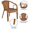Flash Furniture Brown Rattan Patio Chair with Dark Red Frame SDA-AD632009D-1-GG