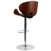 Flash Furniture Wood Barstool, Walnut w/Curved Back SD-2203-WAL-GG