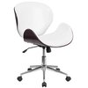 Flash Furniture Conference Office Chair, 26"L32"H, LeatherSeat, ContemporarySeries SD-SDM-2240-5-MAH-WH-GG